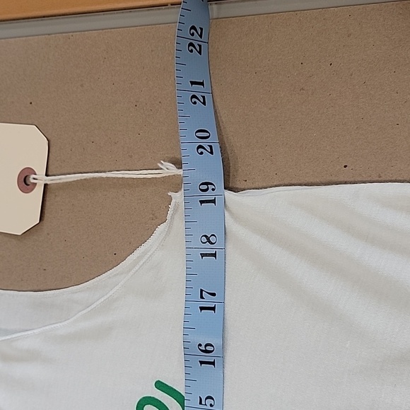 Sweet Claire, Size L, NEW with Tags White Tank Top "Pinch Me" - Picture 9 of 11